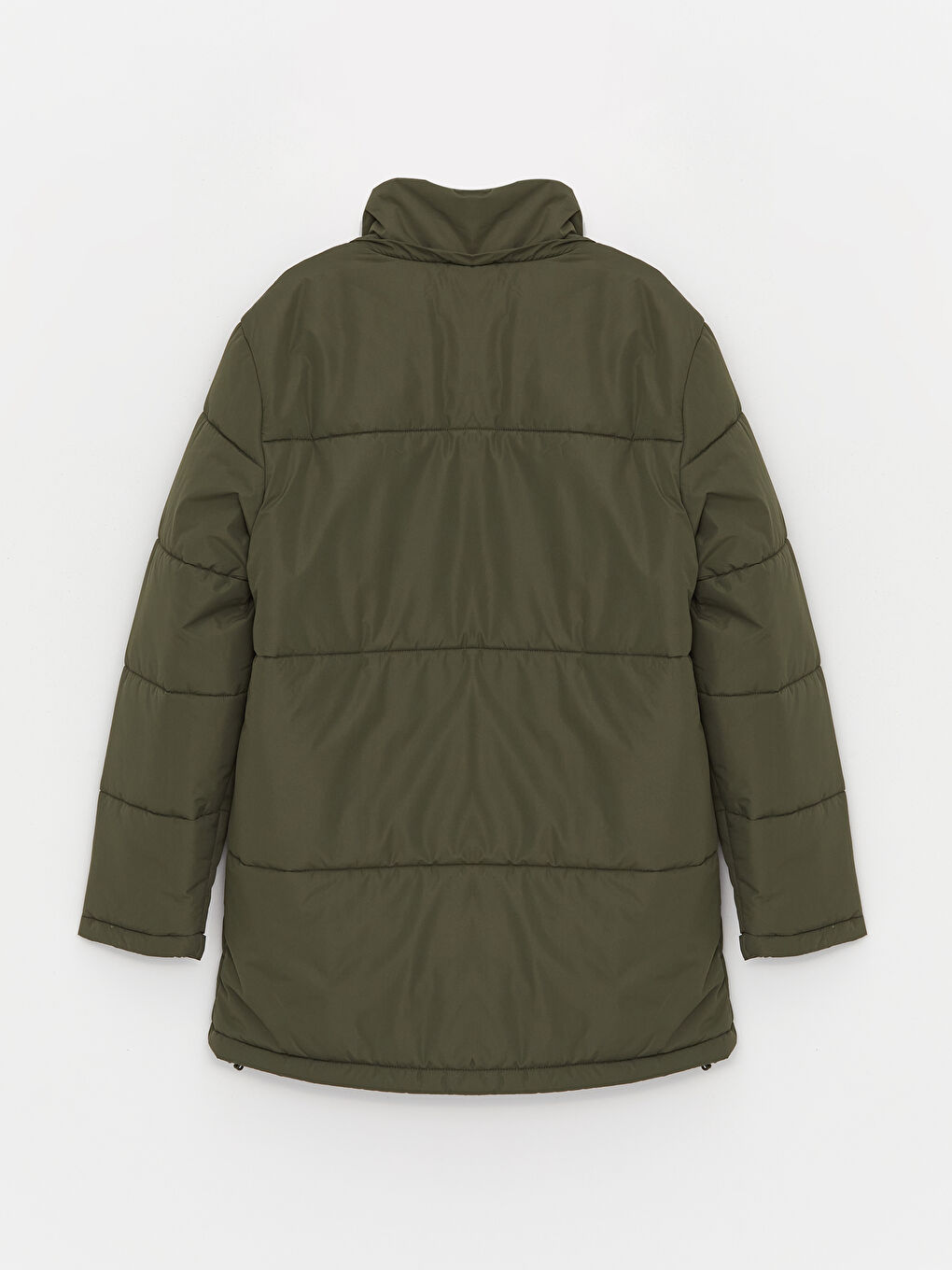 Yeşil Standart Kalıp Kapüşonlu Erkek Şişme Mont-9