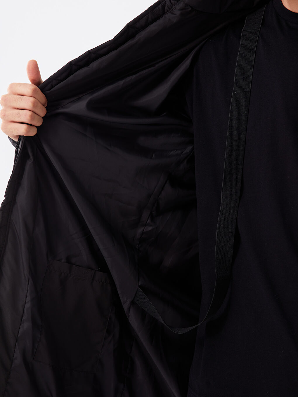 Relaxed Fit Hooded Men's Puffer Coat-3