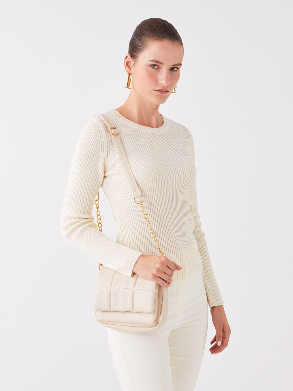 Leather Look Patterned Women Bag-1