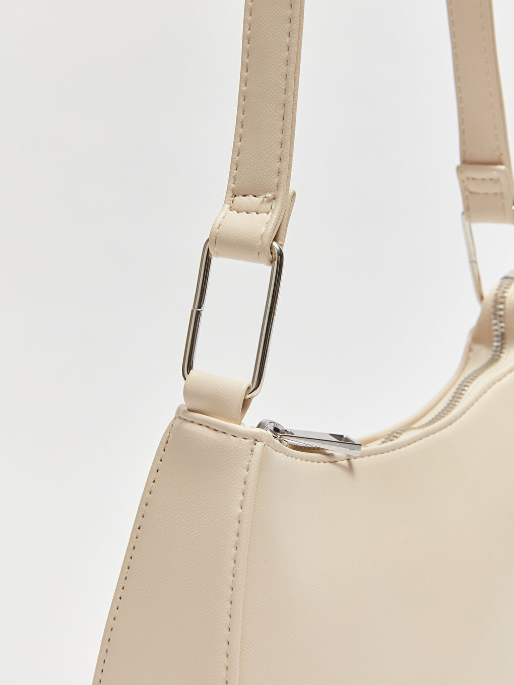 Leather Look Women's Baguette Bag with Strap-5