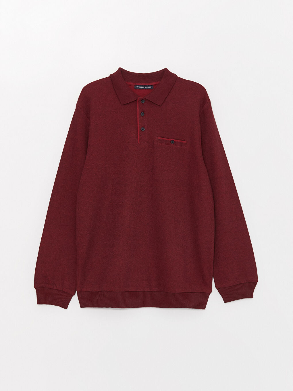 LCWAIKIKI Classic Polo Neck Long Sleeve Men's Sweatshirt -W36269Z8-MJA