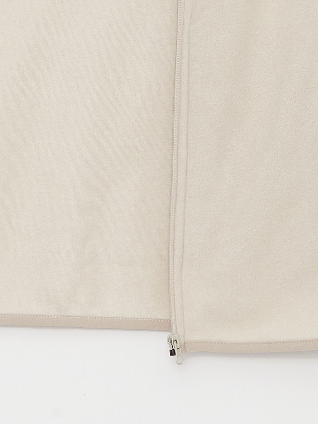 Bej Rahat Kalıp Dik Yaka Polar Erkek Yelek-8