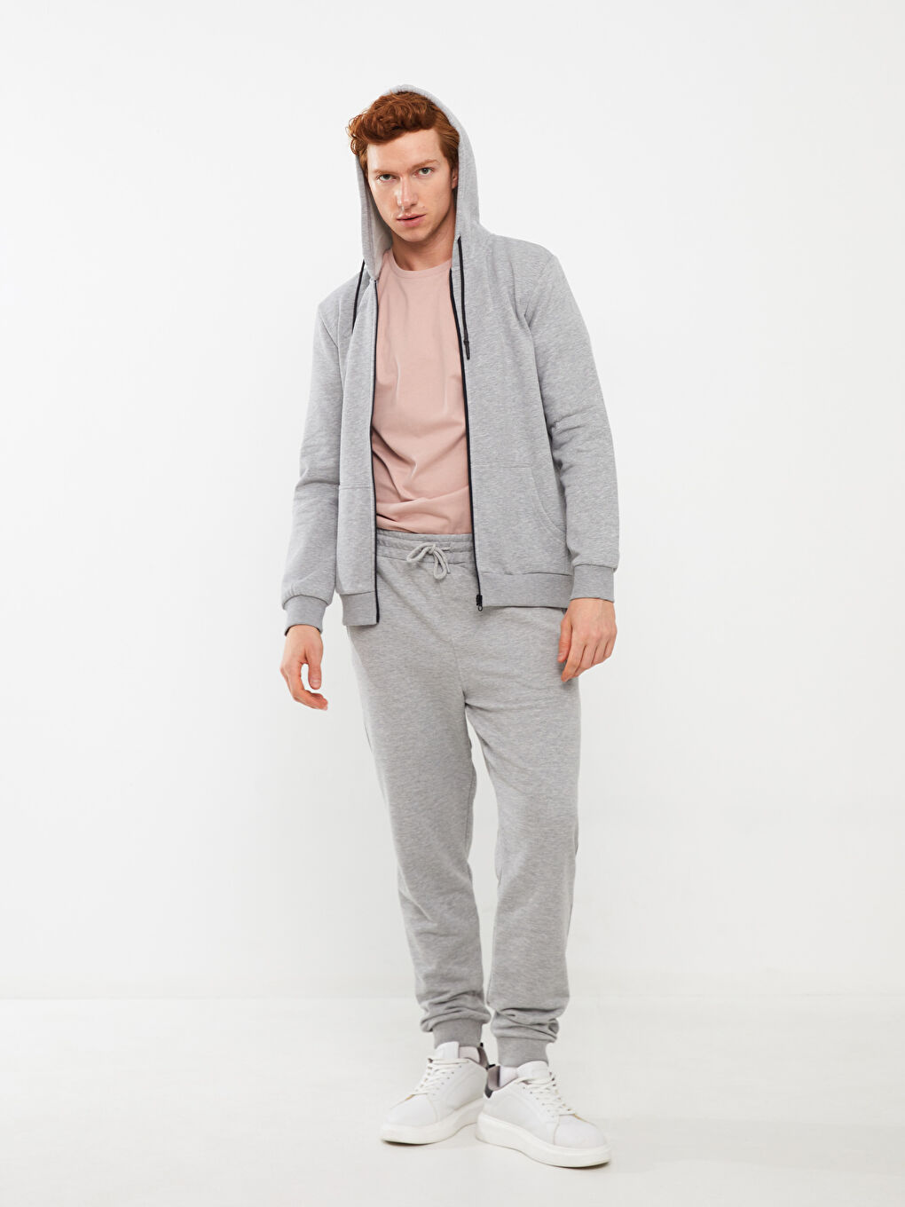 XSIDE Hooded Long Sleeve Men's Thick Zip-Up Sweatshirt