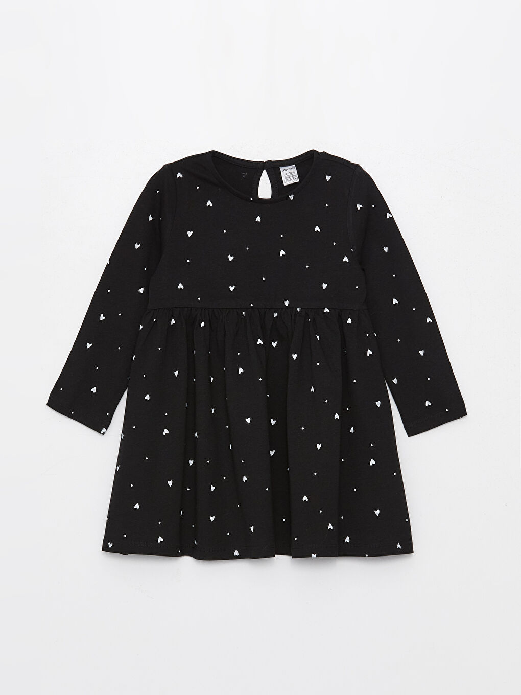 Rochie pentru Bebeluși Fete cu Mânecă Lungă și Model, Guler Rotund