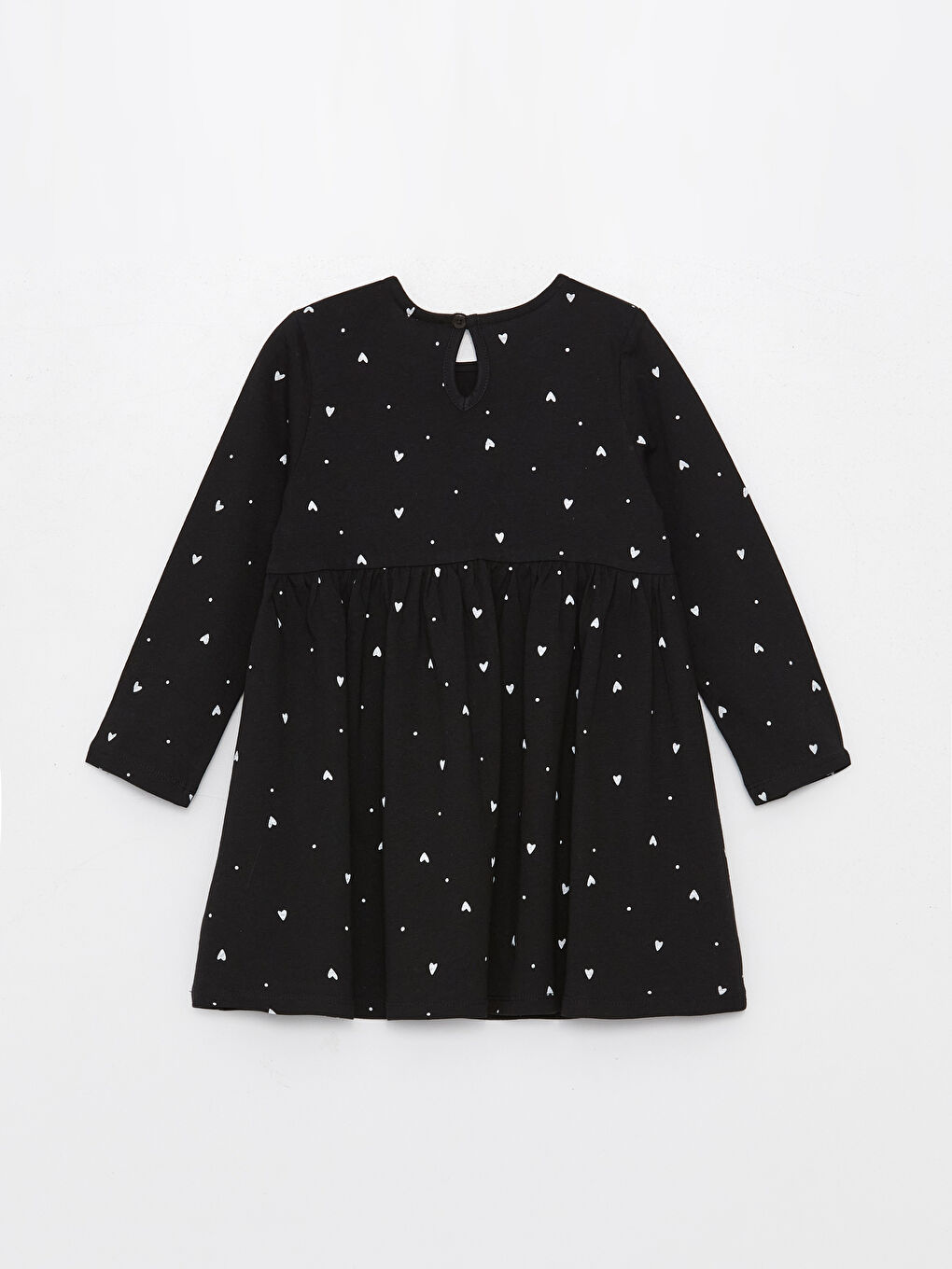 Rochie pentru Bebeluși Fete cu Mânecă Lungă și Model, Guler Rotund-1