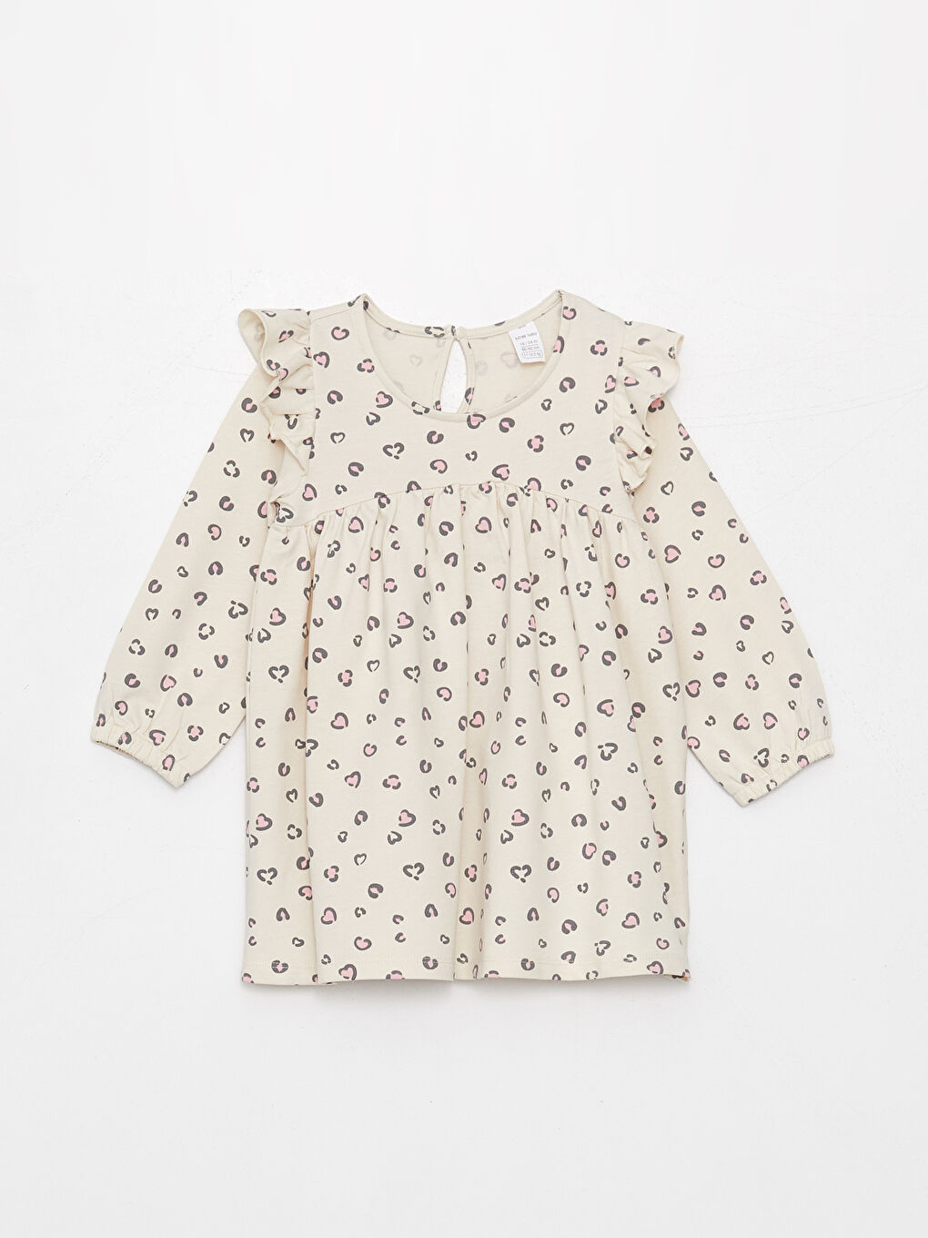 Платье для малышек девочек с круглым вырезом и узором