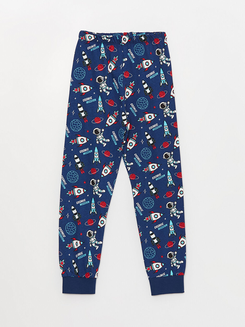 Crew Neck Printed Long Sleeve Boys' Pyjama Set-4