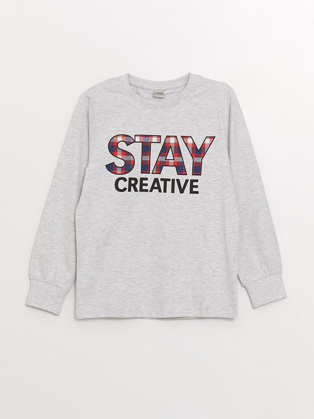 Crew Neck Plaid Long Sleeve Boys' Pyjama Set-1