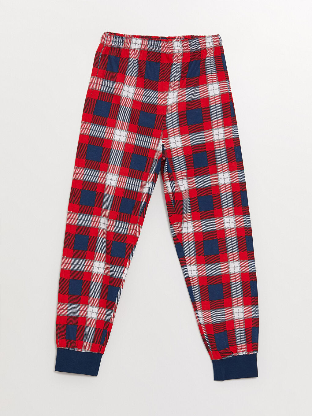 Crew Neck Plaid Long Sleeve Boys' Pyjama Set-2