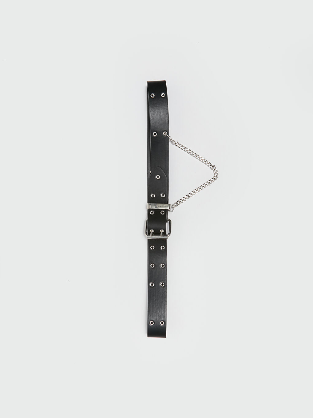 Leather-Look Chain Detailed Women's Belt-1
