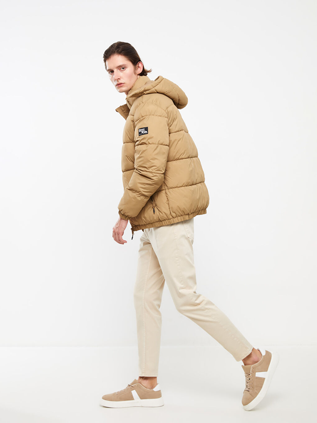 Standard Fit Hooded Men's Puffer Coat-3
