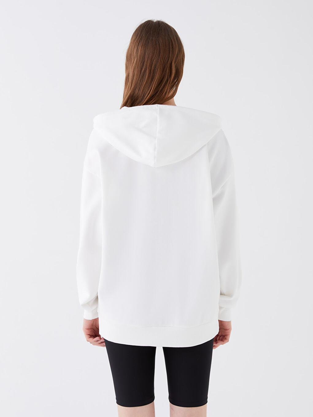 Hooded Oversize Women's Thick Zipper Sweatshirt-4