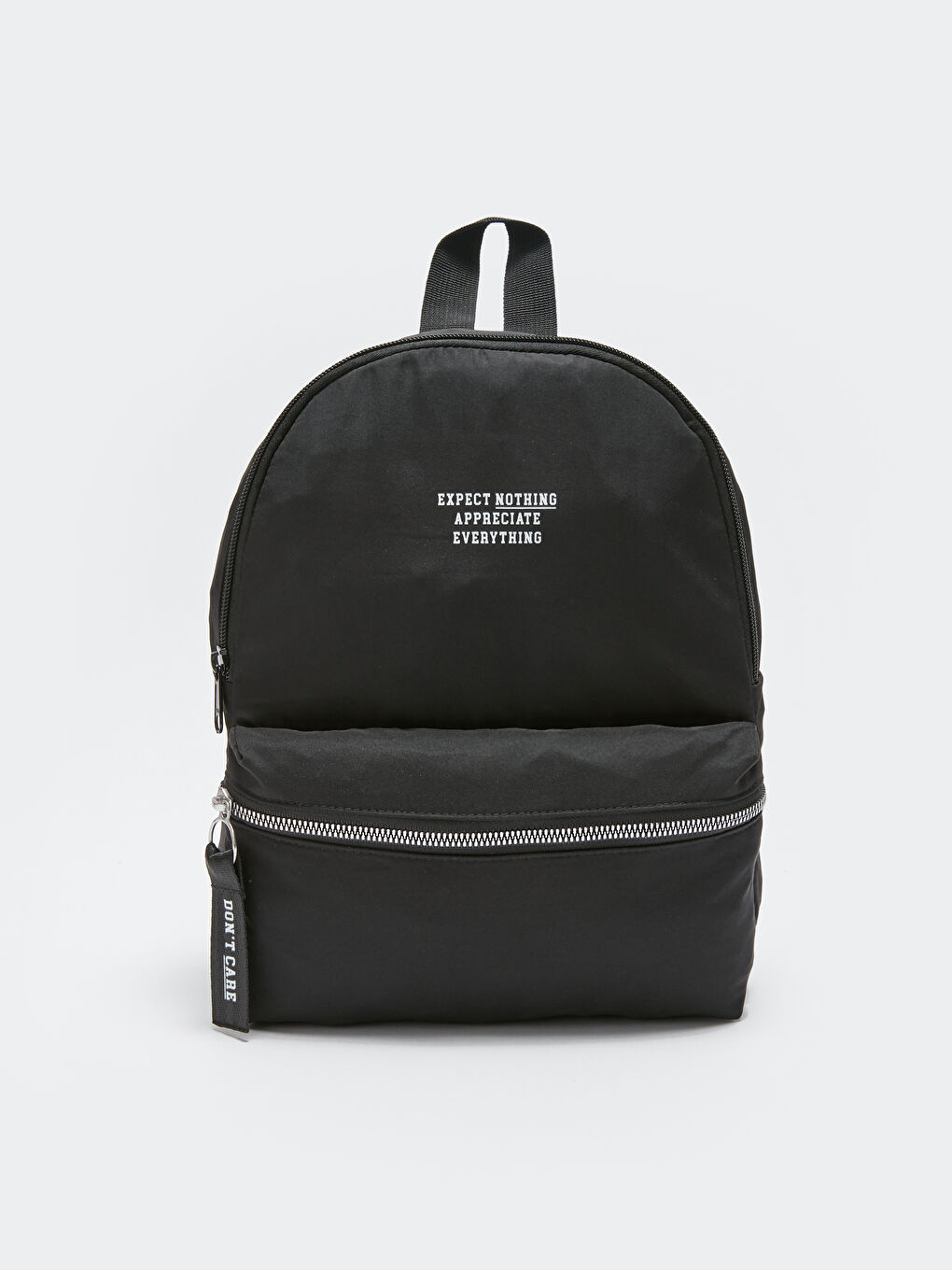 Siyah Paraşüt Kumaş Kadın Sırt Çantası-3