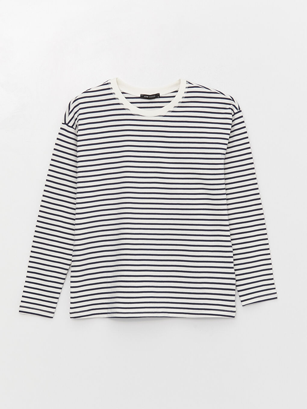 LCW Vision Crew Neck Striped Long Sleeve Women's Sweatshirt -W36501Z8-LGS