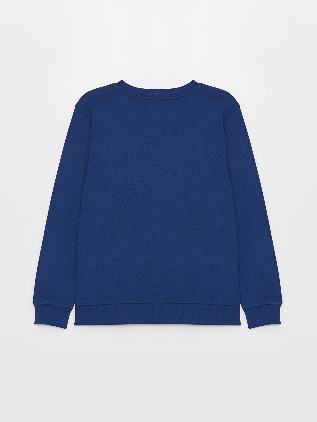 Lacivert Bisiklet Yaka Baskılı Uzun Kollu Kadın Sweatshirt-6