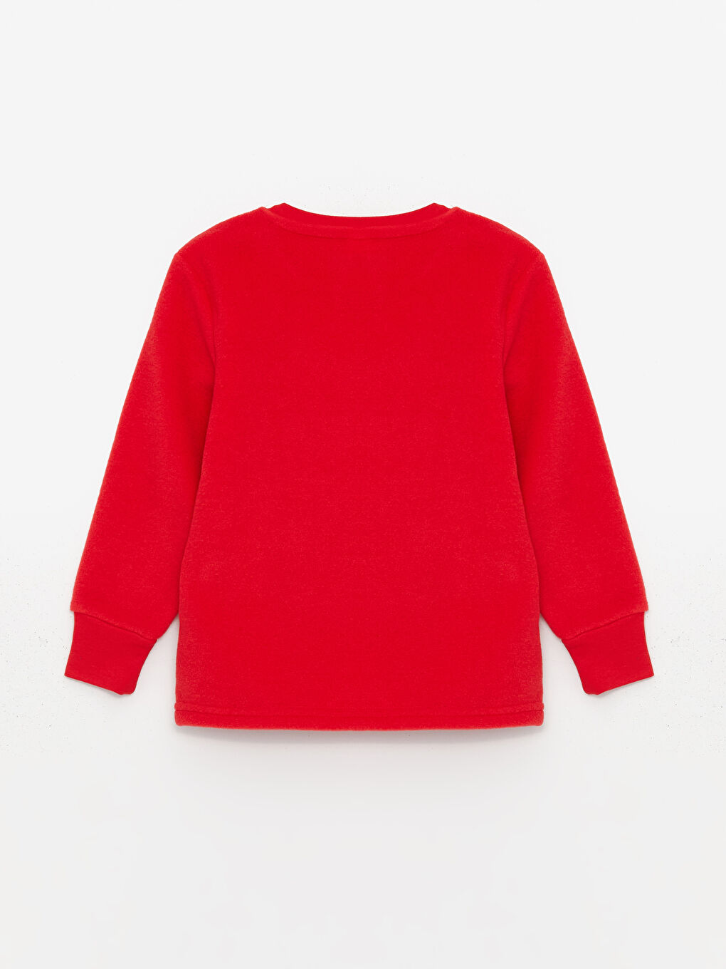 Kırmızı Bisiklet Yaka Nakışlı Uzun Kollu Polar Erkek Çocuk Pijama Takımı-2