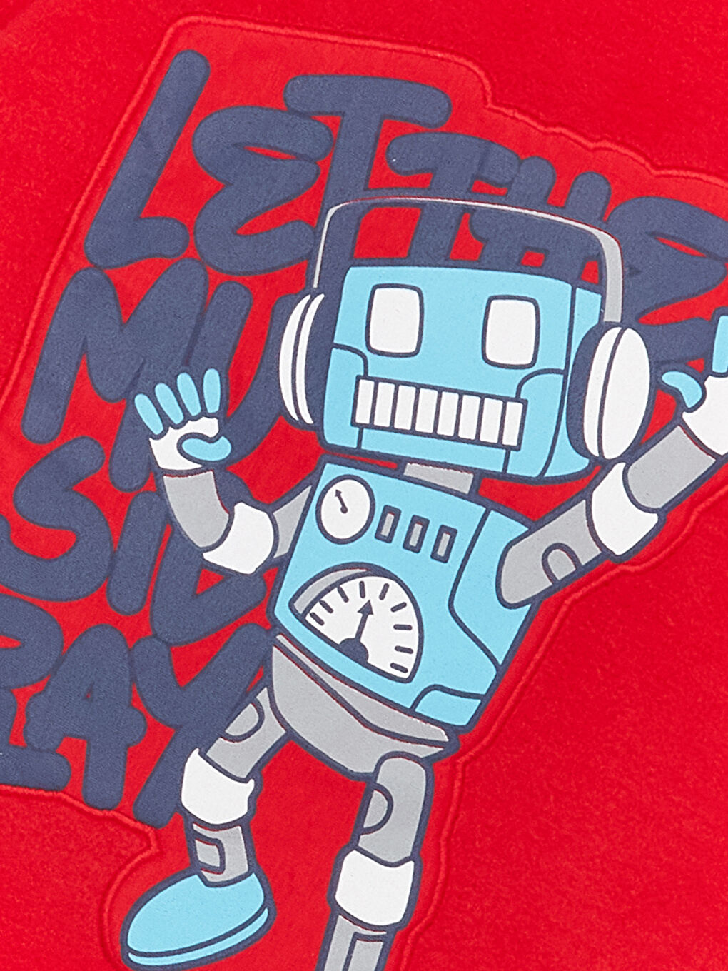 Kırmızı Bisiklet Yaka Nakışlı Uzun Kollu Polar Erkek Çocuk Pijama Takımı-5