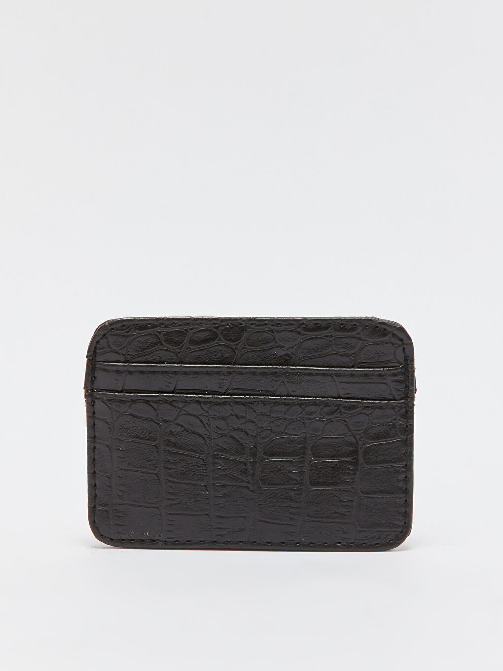 Faux Leather Croc Effect Women's Card Holder