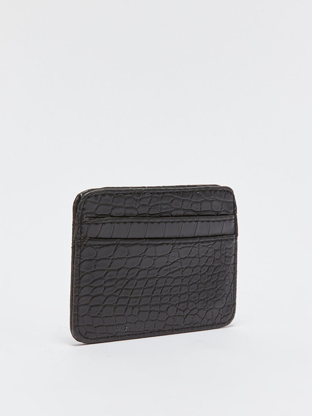 Faux Leather Croc Effect Women's Card Holder-1