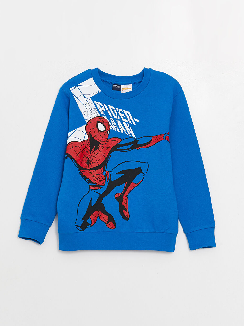 Crew Neck Spider-Man Printed Long Sleeve Boys' Sweatshirt