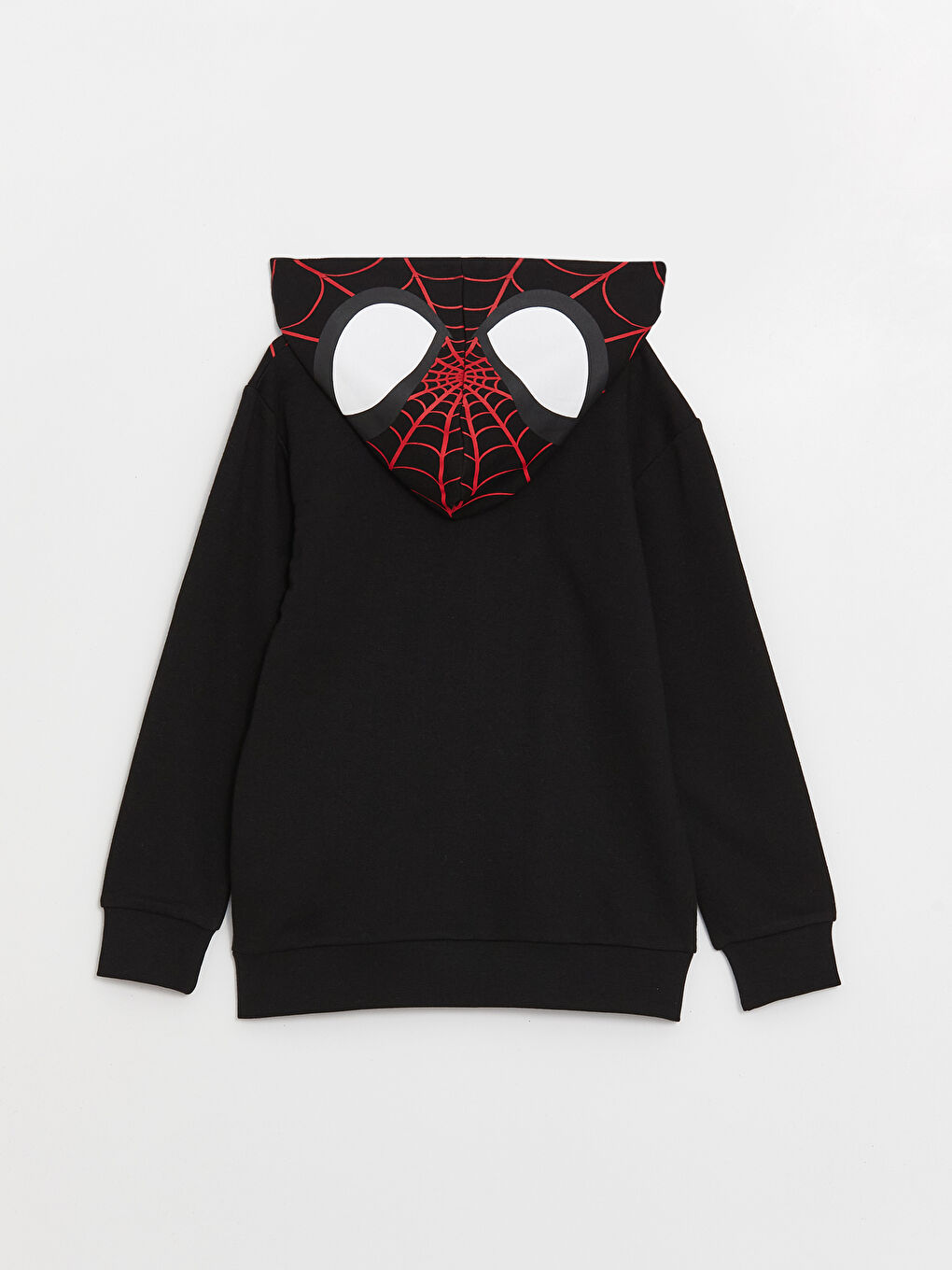 LCW Kids Siyah Kapüşonlu Spiderman Baskılı Uzun Kollu Erkek Çocuk Fermuarlı Sweatshirt - 1