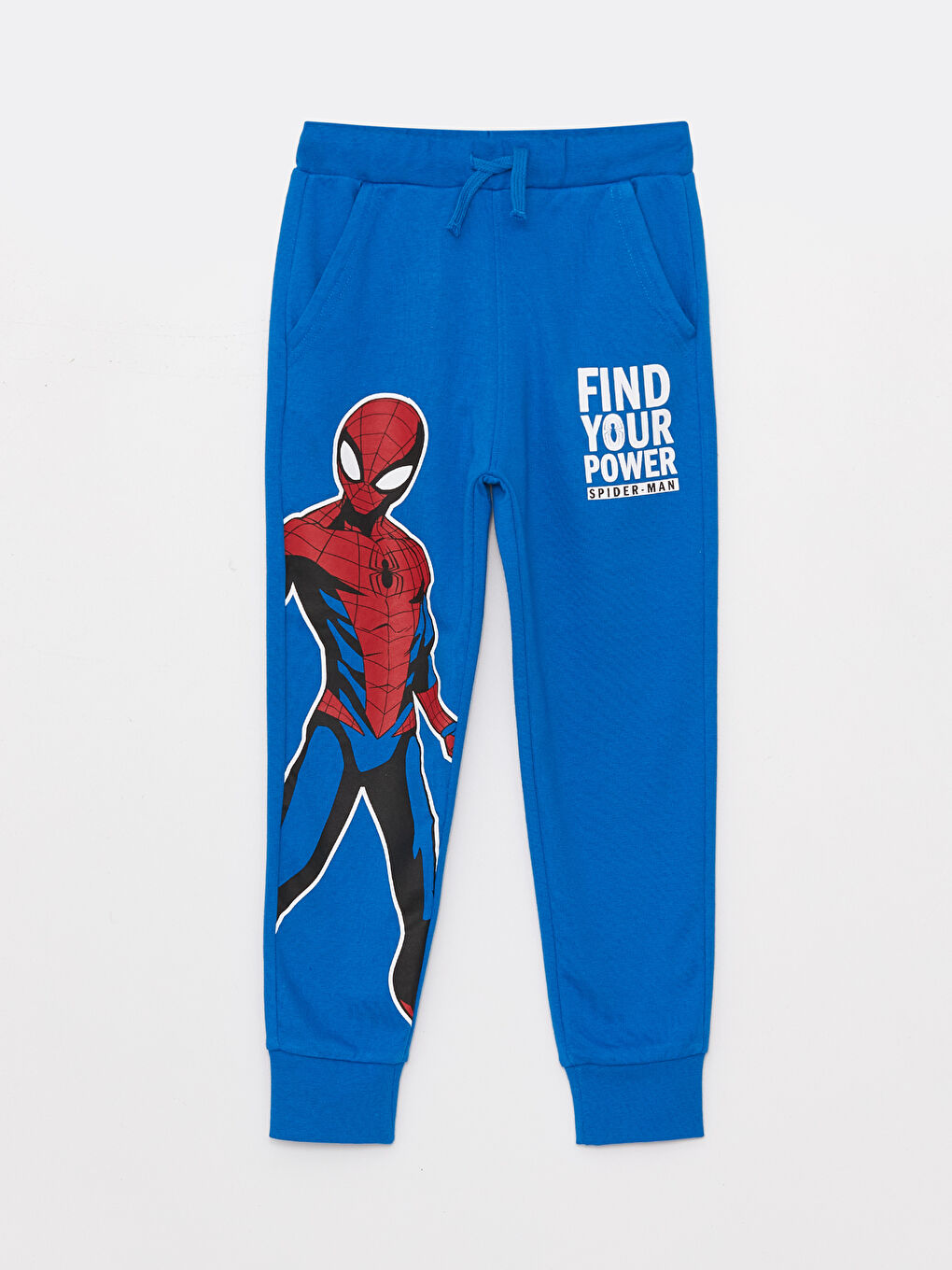 LCW Kids Mavi Beli Lastikli Spiderman Baskılı Erkek Çocuk Jogger Eşofman Altı