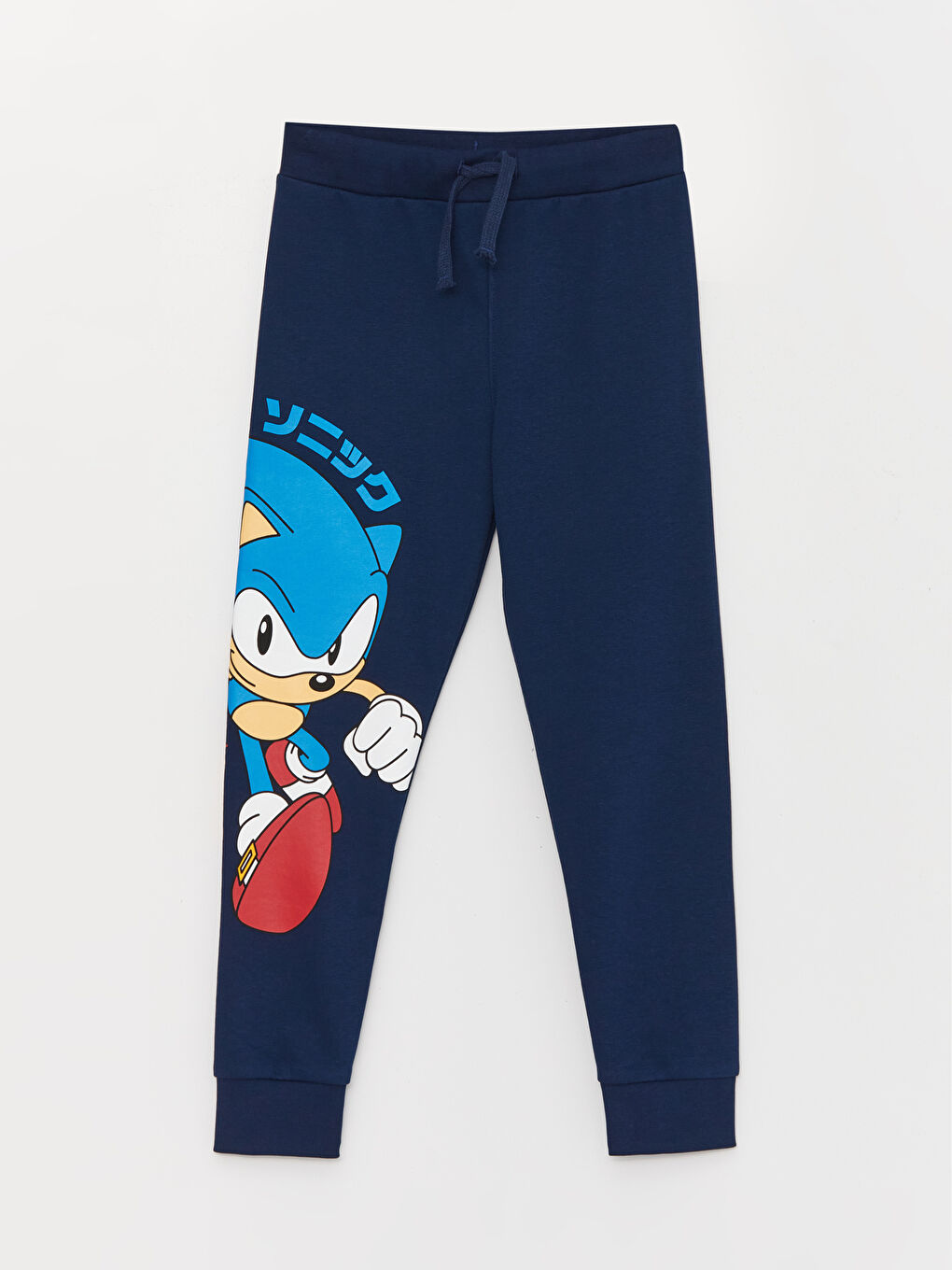 LCW Kids Lacivert Beli Lastikli Sonic Baskılı Erkek Çocuk Jogger Eşofman Altı