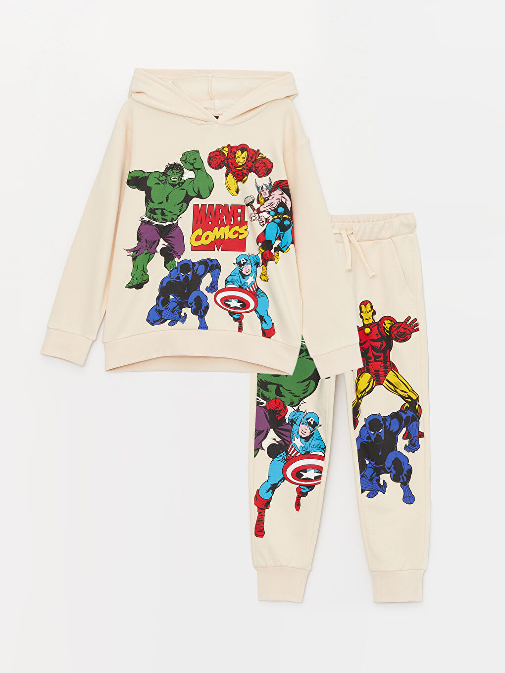Hoodie Marvel Printed Long Sleeve Boys Sweatshirts & Sweatpants