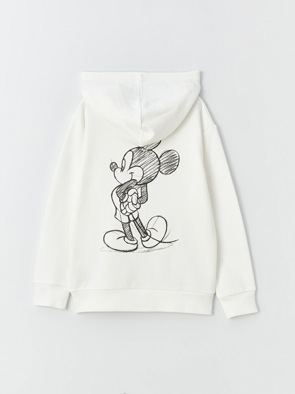 LCW Kids Ekru Mickey Mouse Baskılı Uzun Kollu Erkek Çocuk Hoodie - 2