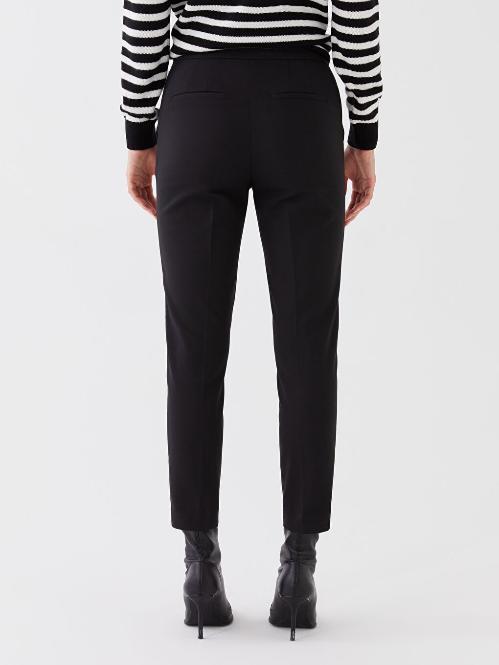 Брюки с высокой посадкой, прямые, сигаретного кроя для женщин-3