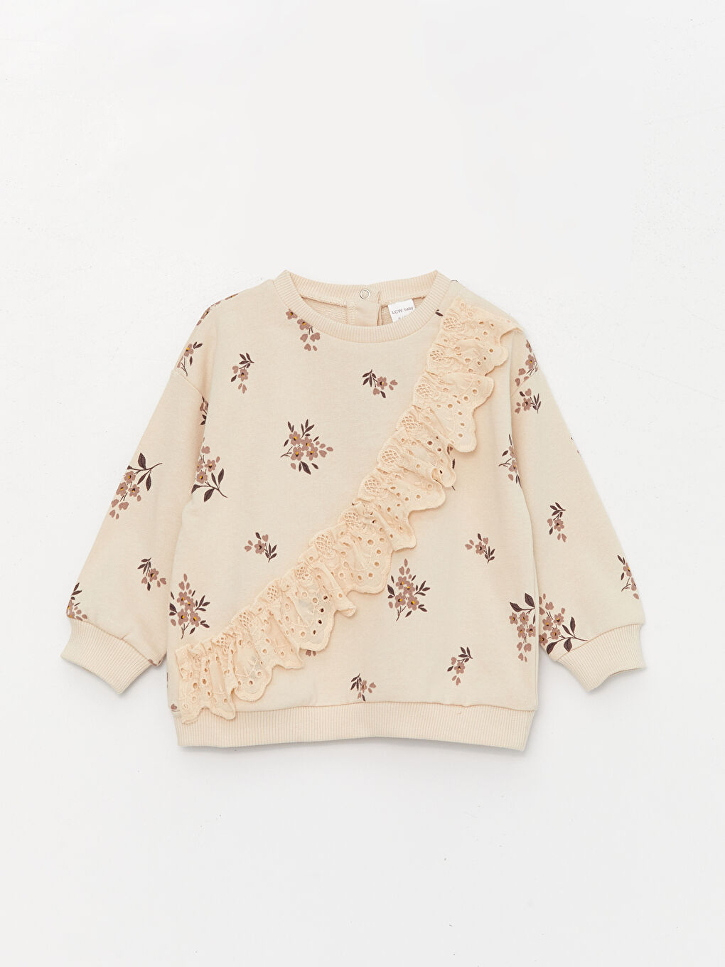 сәби қыздарға арналған дөңгелек жағалы ұзын жеңді свитшот пен леггинс 2 данадан тұратын жинақ-1