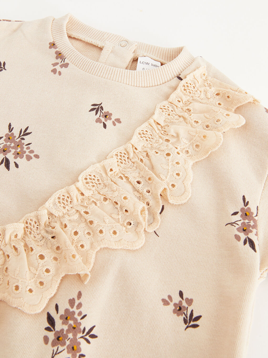 сәби қыздарға арналған дөңгелек жағалы ұзын жеңді свитшот пен леггинс 2 данадан тұратын жинақ-5