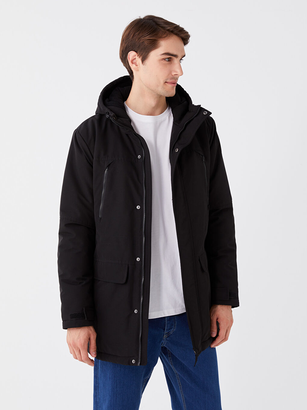 Manteau à Capuche Coupe Régulière pour Hommes