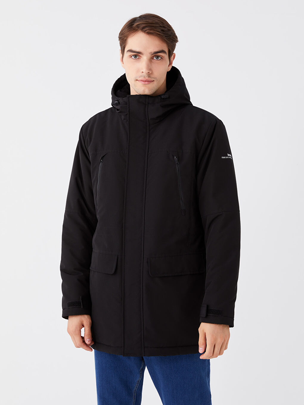 Manteau à Capuche Coupe Régulière pour Hommes-1
