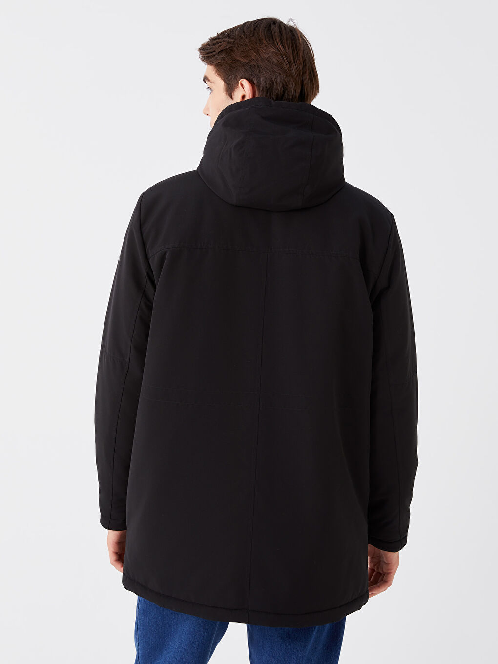 Manteau à Capuche Coupe Régulière pour Hommes-5