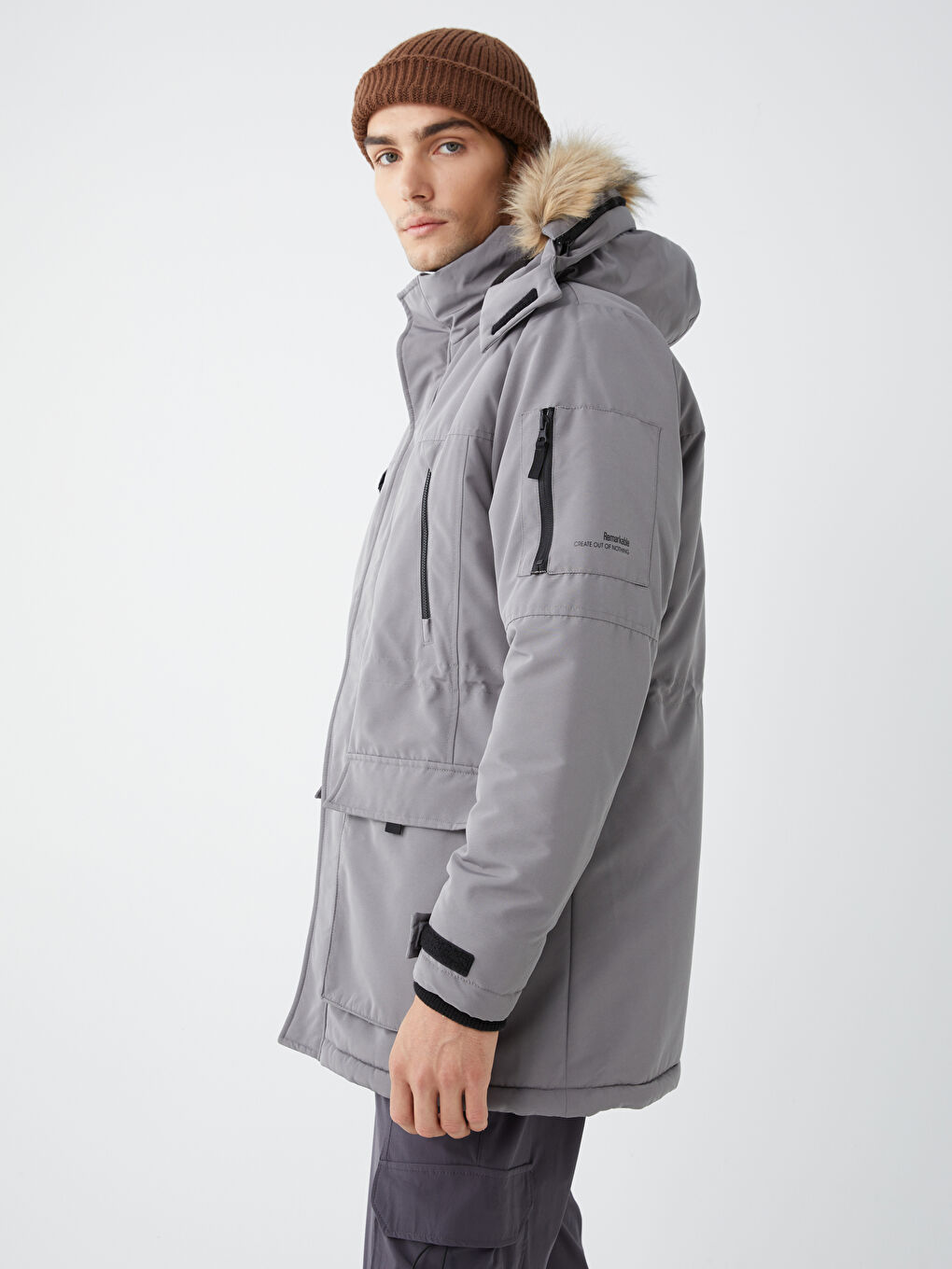 Standard Fit Hooded Men's Coat