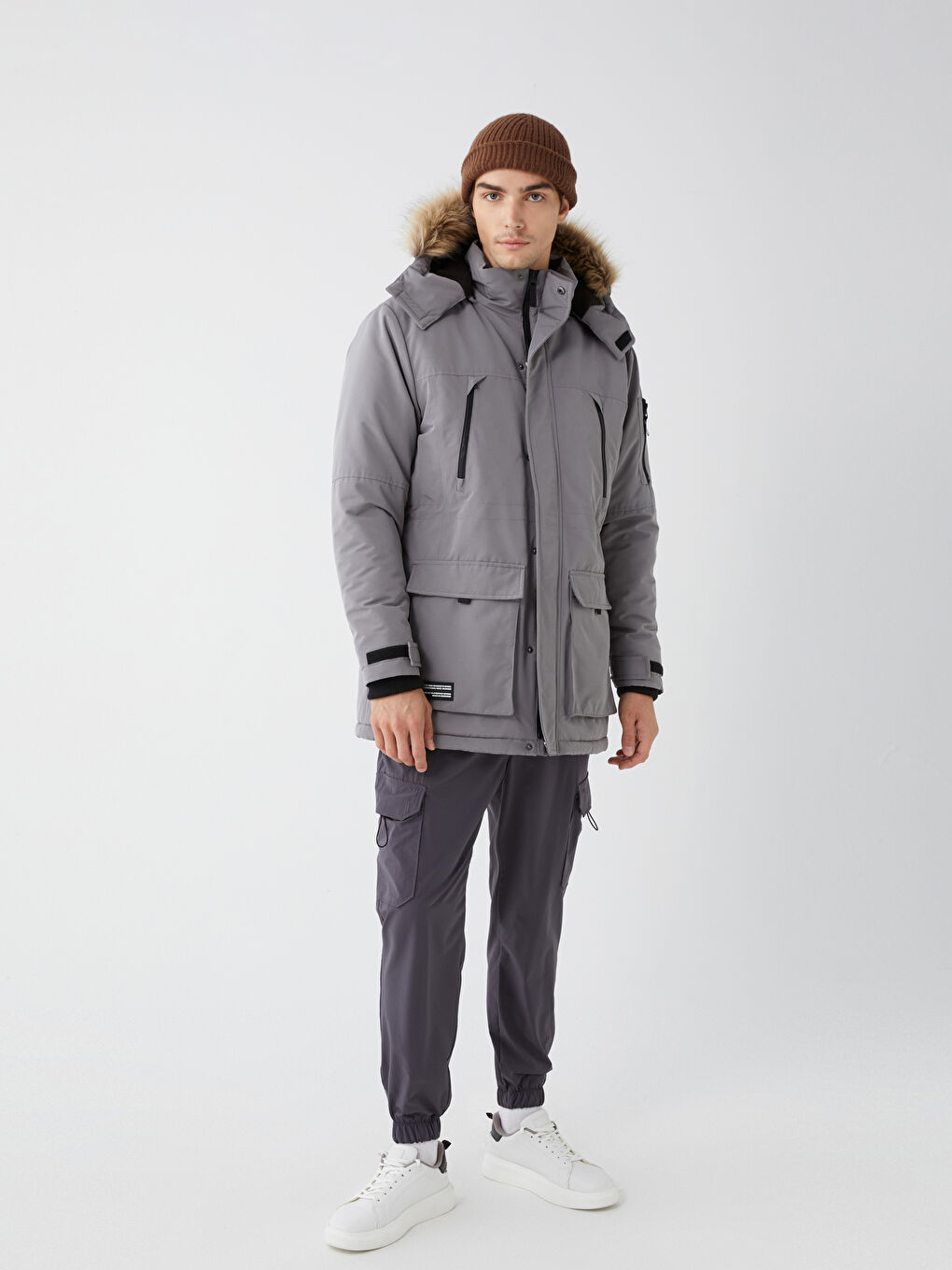 Standard Fit Hooded Men's Coat-1