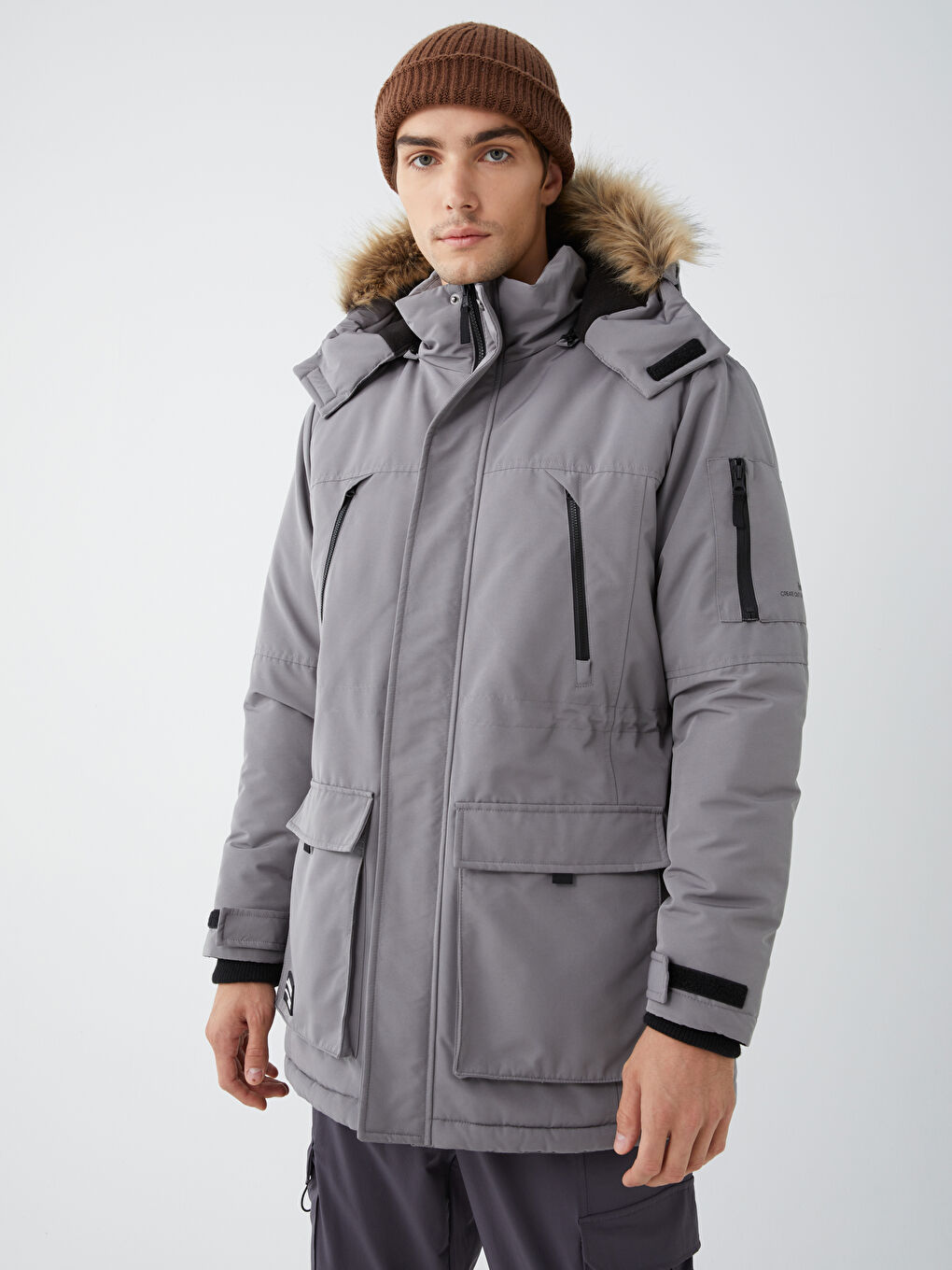 Standard Fit Hooded Men's Coat-2