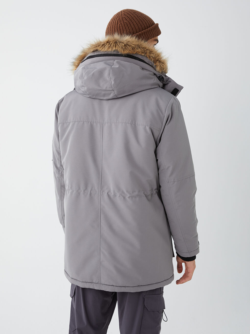 Standard Fit Hooded Men's Coat-6