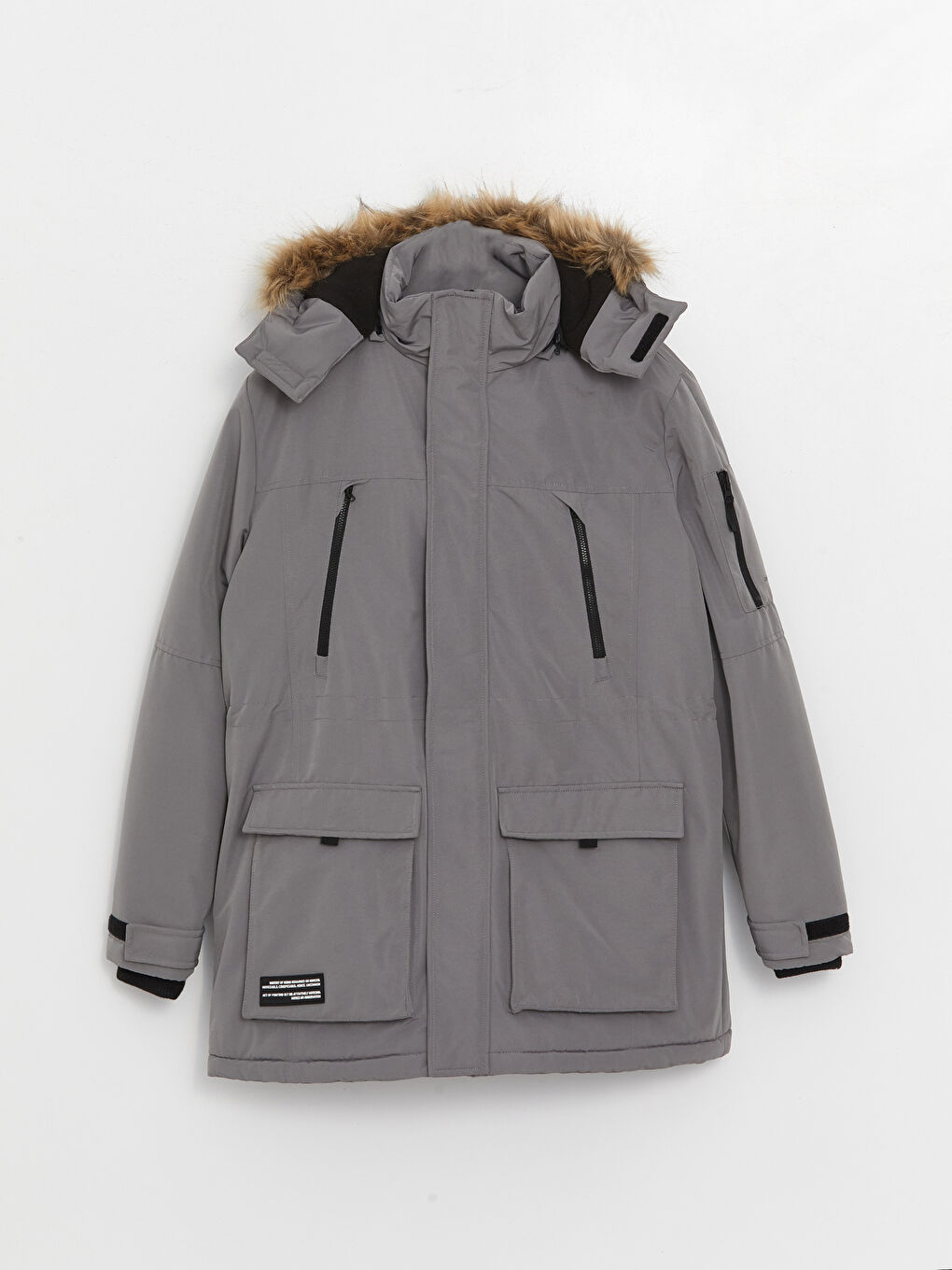 Standard Fit Hooded Men's Coat-7