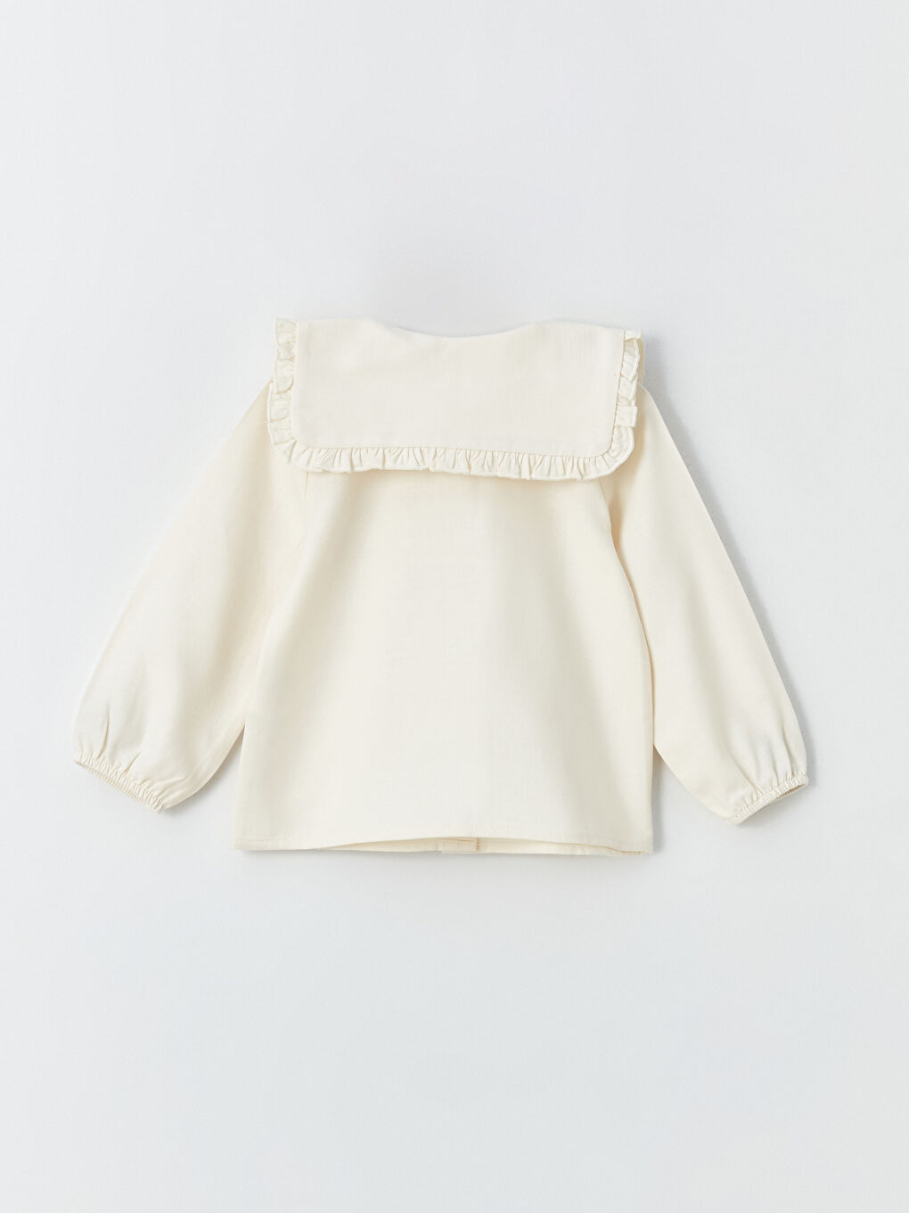 Set Bluză și Pantaloni cu Guler Bebe și Mânecă Lungă din Bumbac pentru Fetițe, Set 2 Bucăți-3