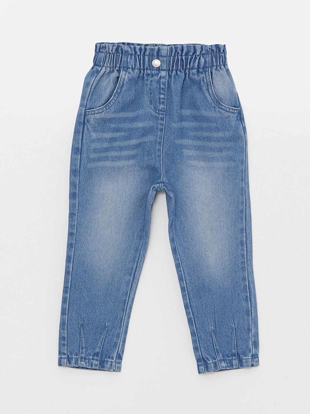 Elasticated Waist Basic Baby Girls' Jeans