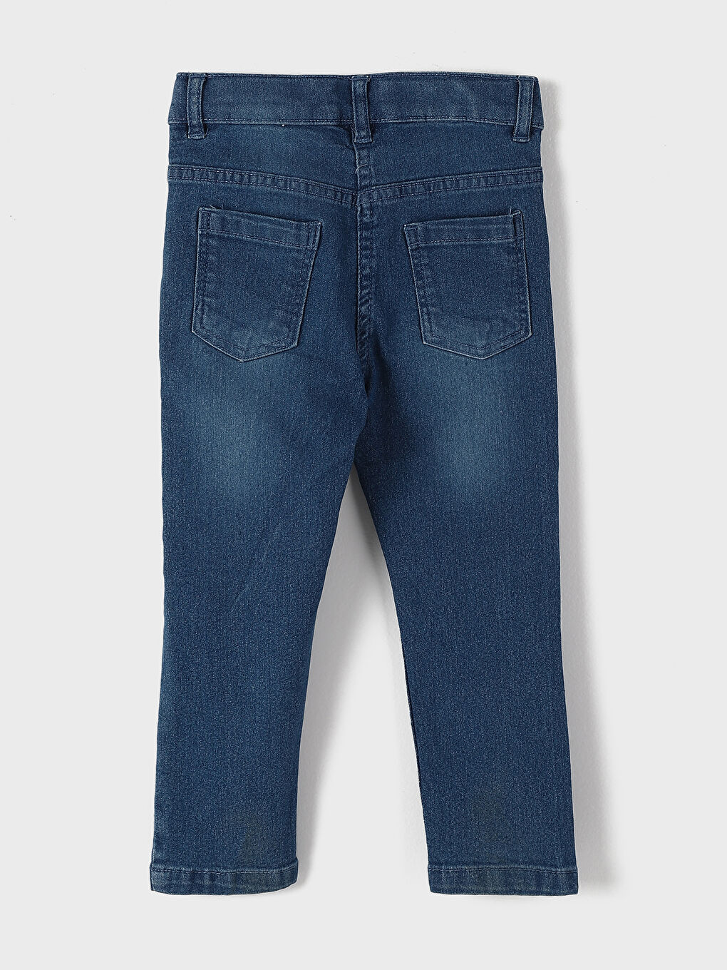 بنطلون جينز للبنات الرضع بخصر مرن بسيط-1