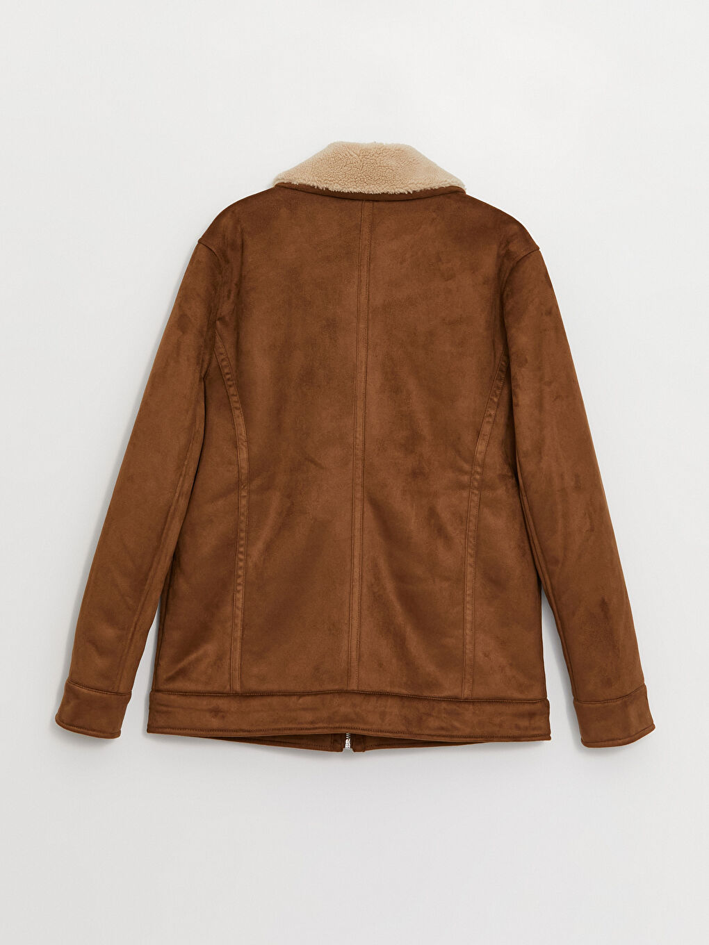 Standard Pattern Shirt Collar Men's Suede Coat-8