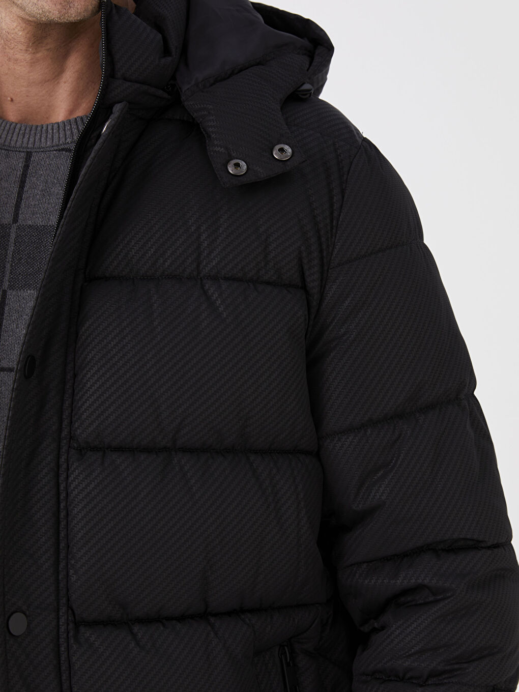 Standard Fit Hooded Men's Puffer Coat-3