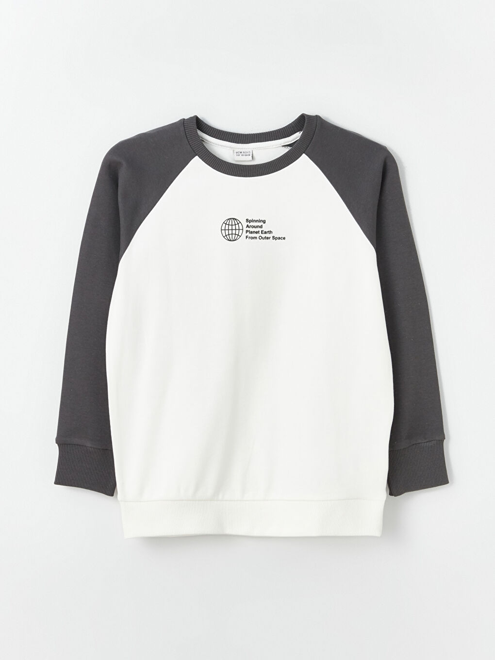 Crew Neck Printed Long Sleeve Boys' T-Shirt