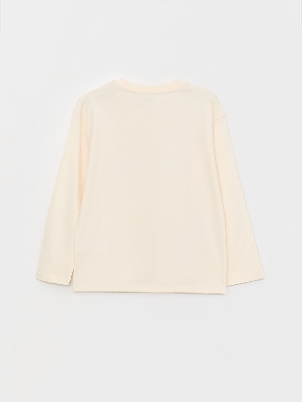 Ekru Rahat Kalıp Bisiklet Yaka Baskılı Erkek Çocuk Tişört-1