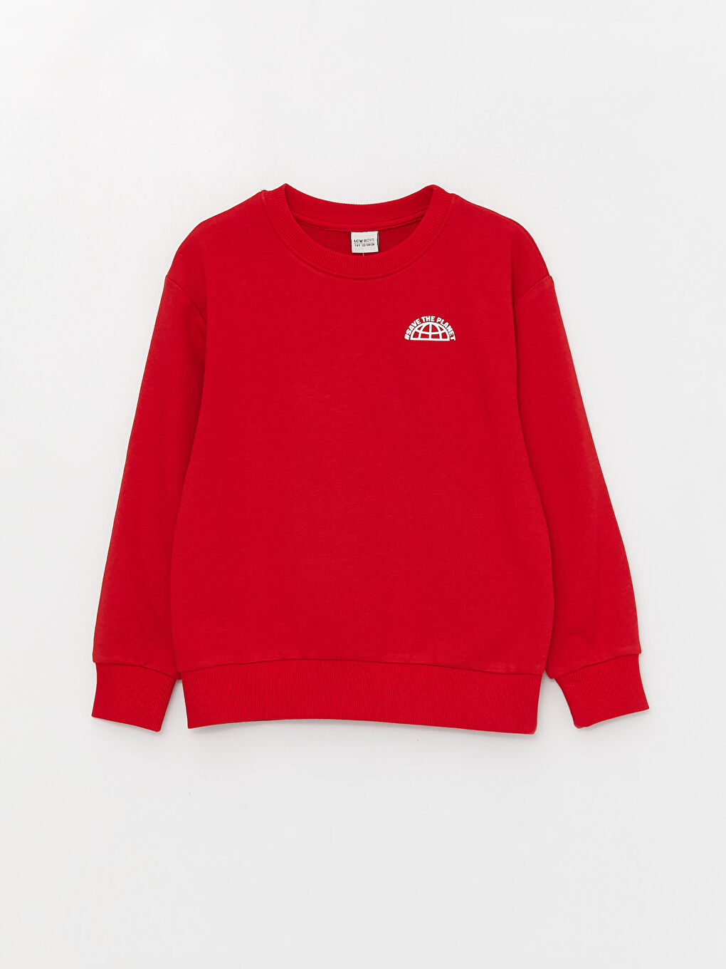 Relaxed Fit Crew Neck Printed Boys' Sweatshirt