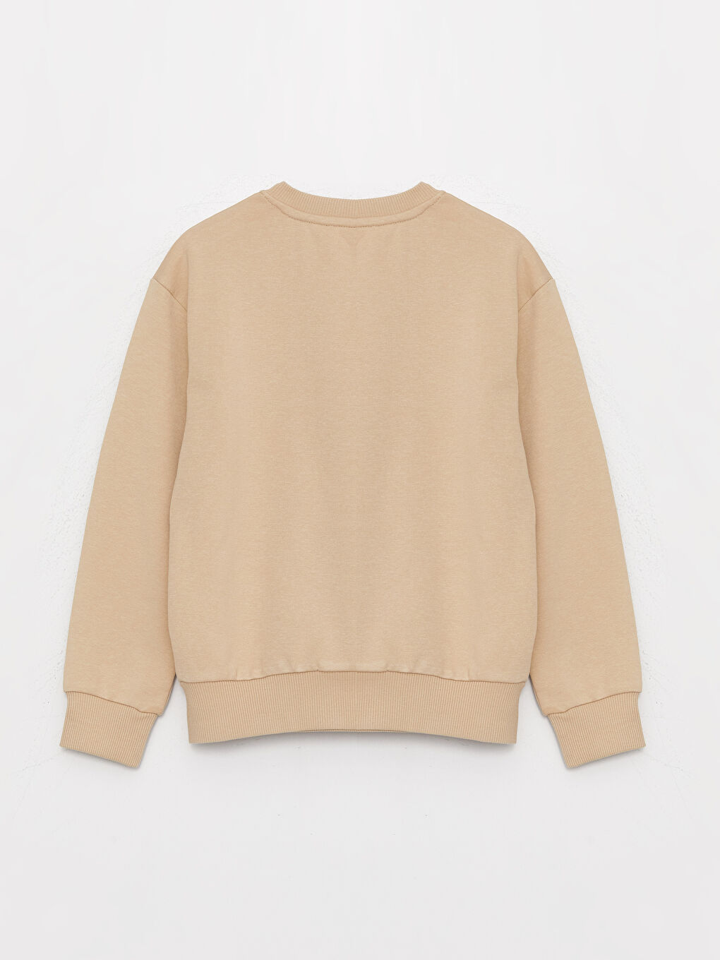 سويتشيرت ولادي بسيط بقصة مريحة وكول مدور-1