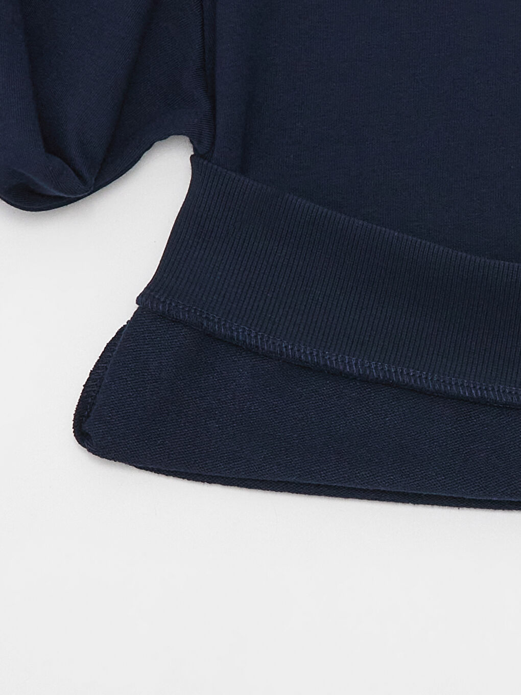 Lacivert Rahat Kalıp Bisiklet Yaka Baskılı Erkek Çocuk Sweatshirt-2